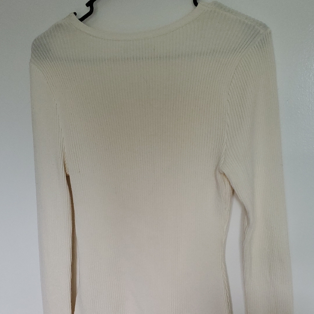 Abercrombie & Fitch Cream Ribbed Bodysuit - Picture 6 of 10